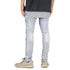 Men's Ripped Jeans Paint Splash-ink Jeans Mid Waist Straight Pants